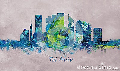 Tel Aviv Israel Skyline Stock Photo